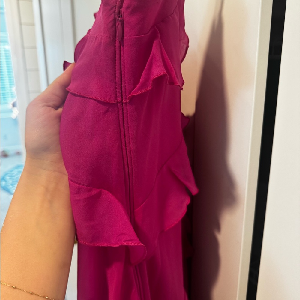 Abercrombie & Fitch Fuchsia Ruffle Mini Dress - Picture 5 of 6